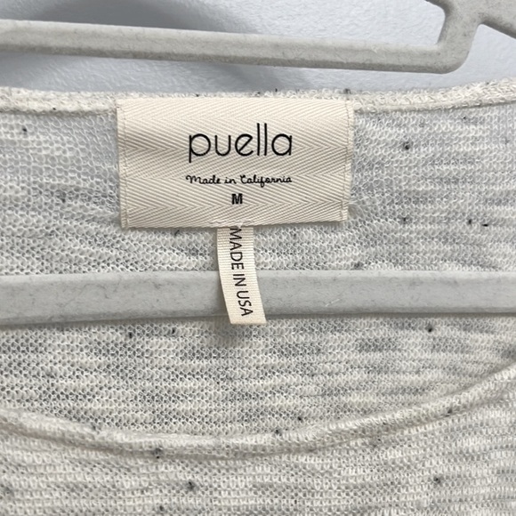 ANTHROPOLOGIE PUELLA Slub Speckled Long Sleeve Top Size M - Picture 6 of 7